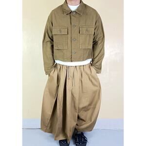 Spick And Span Japan Military Cropped Jacket Khaki Green XS - M